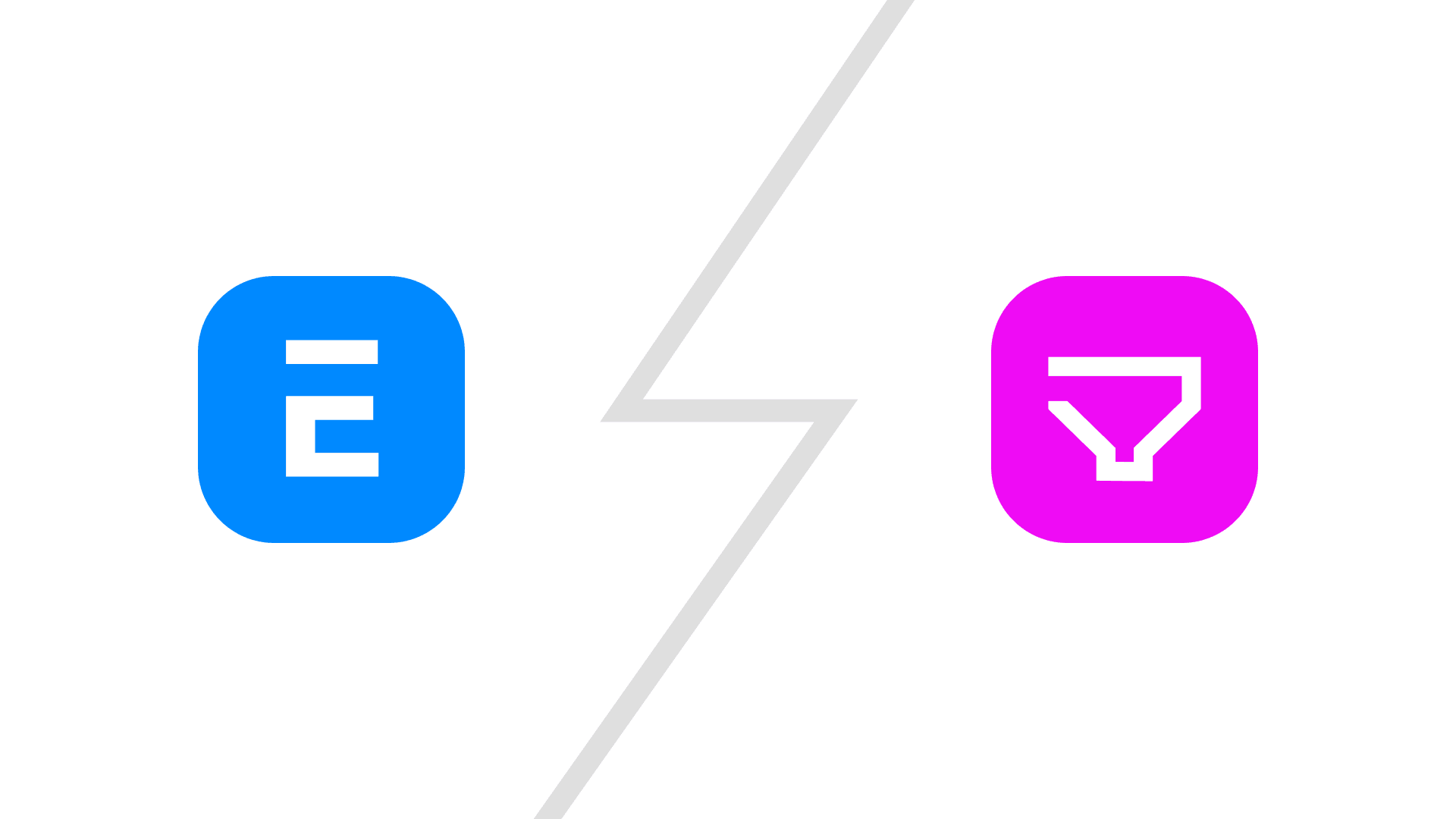 Official Frappe comparison artwork placing the ERPNext and Frappe CRM icons on opposite sides