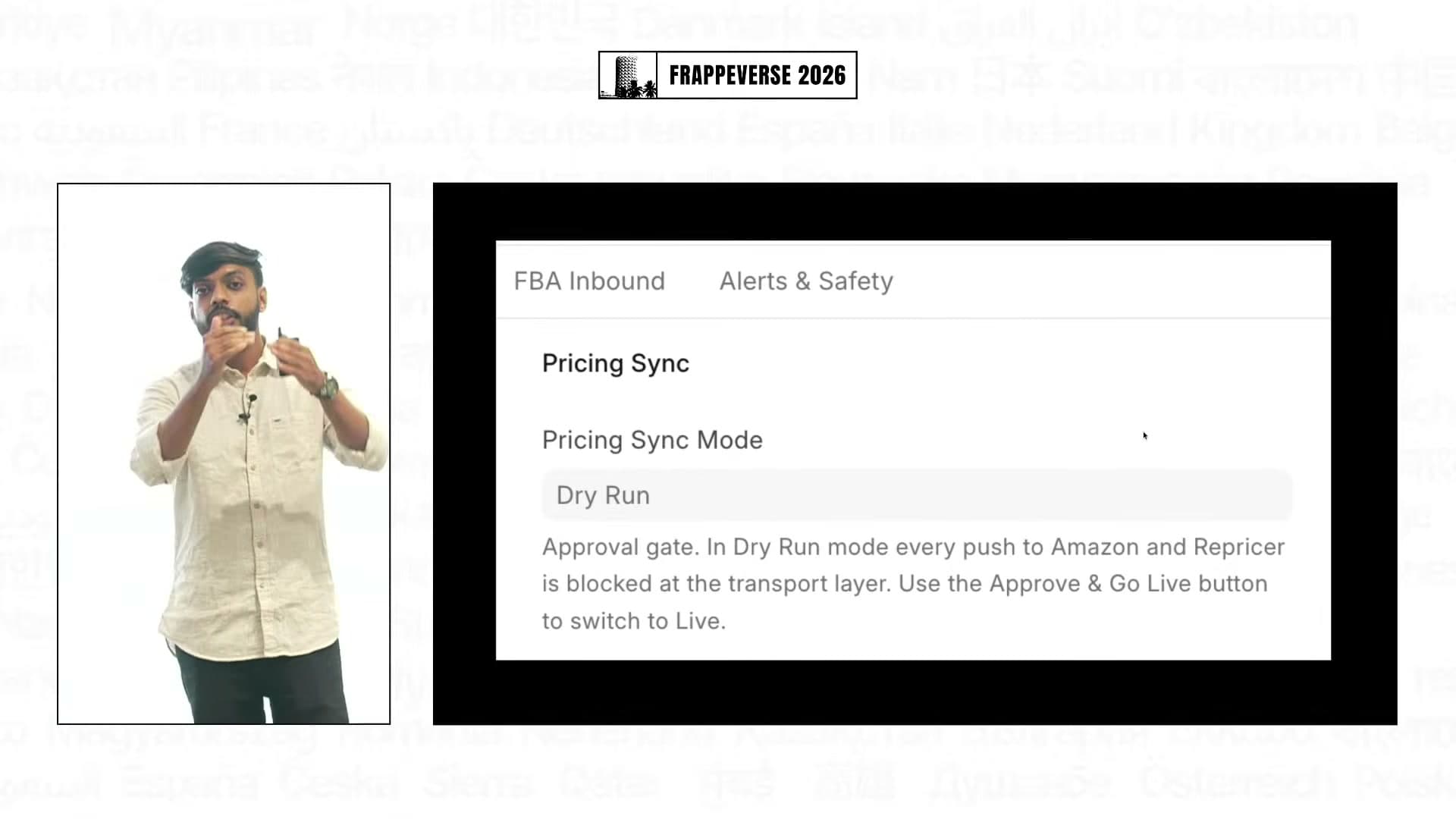 The Amazon integration's dry-run mode exposes the payload before publication.