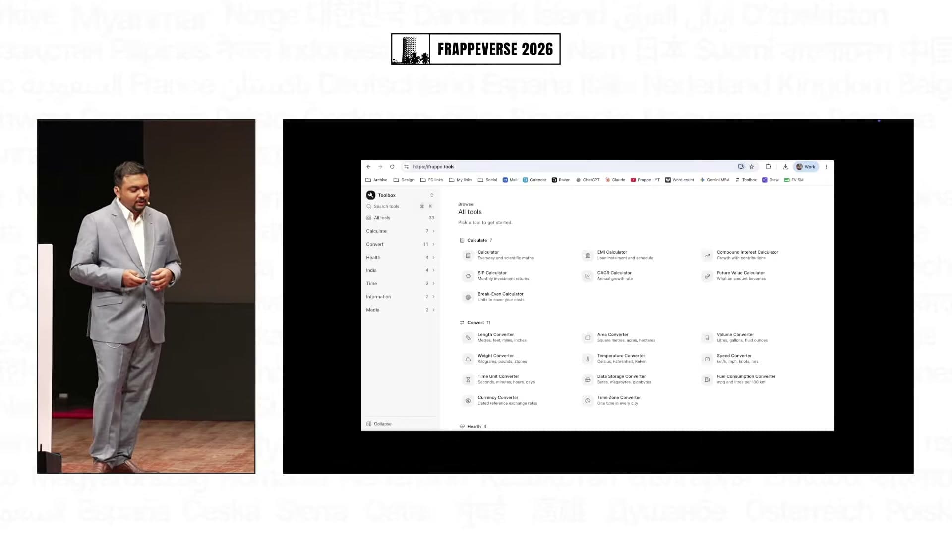 Frappe Toolbox collects calculators, converters and other everyday utilities.