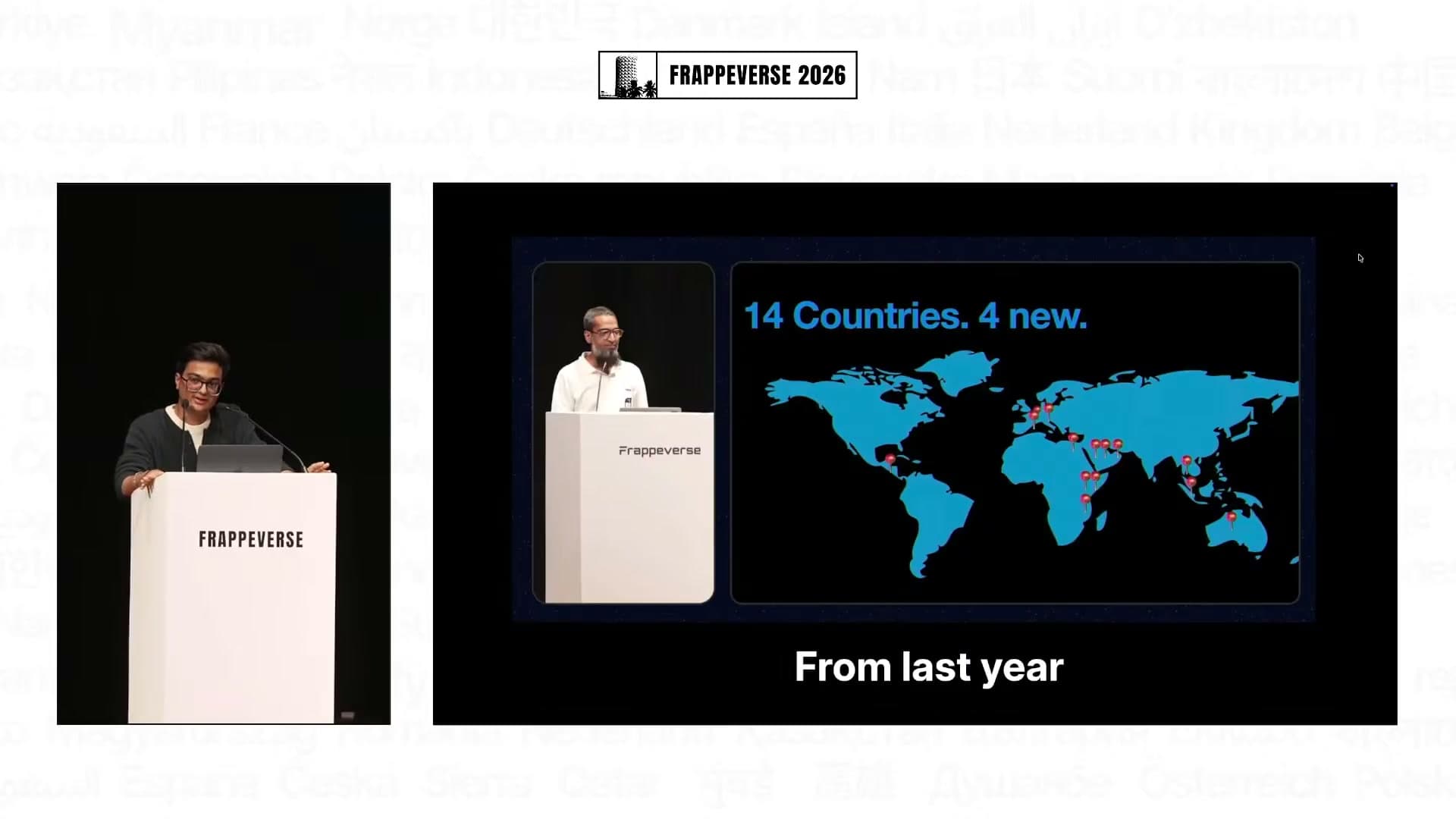 The compliance ecosystem includes 25 apps, with 14 country apps live on Frappe Cloud.