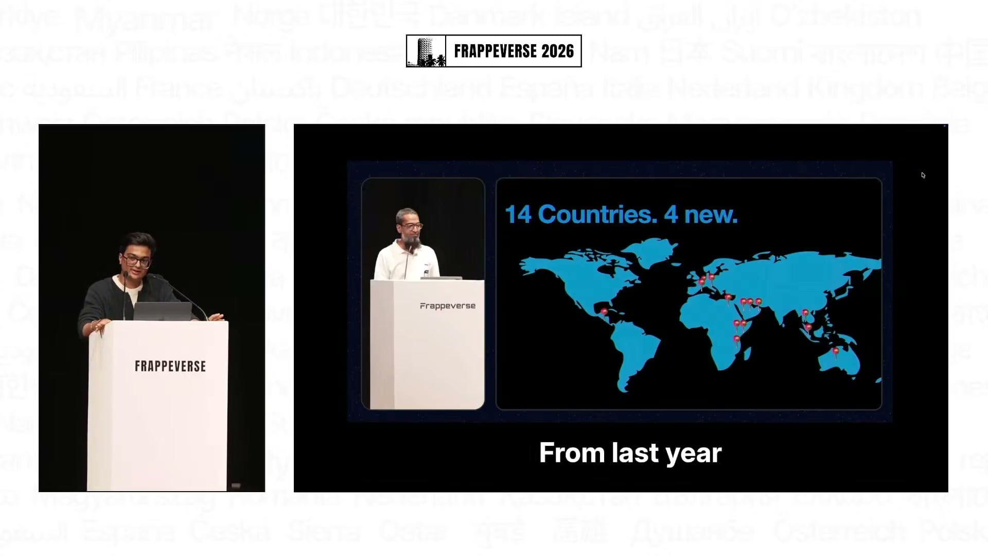 The compliance ecosystem includes 25 apps, with 14 country apps live on Frappe Cloud.