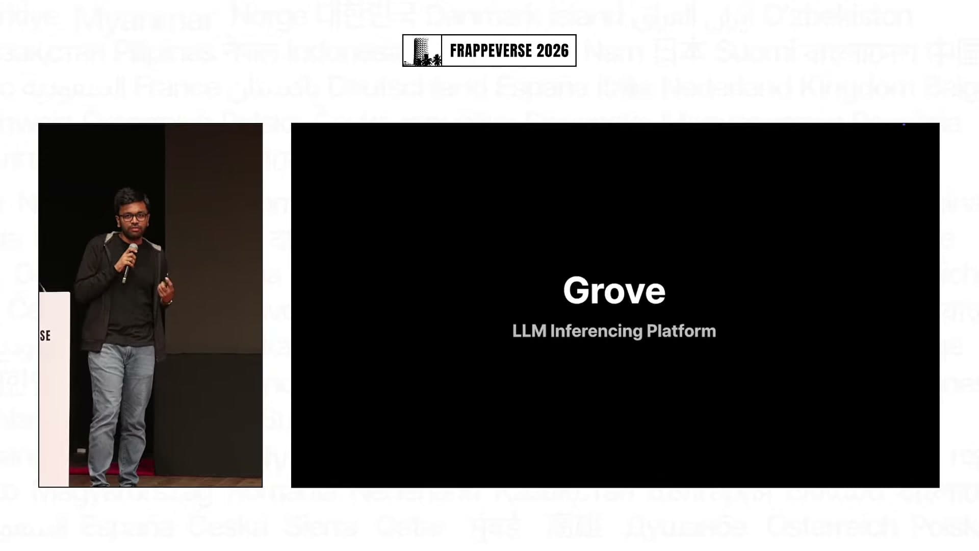 Ankush Menat introduces Grove, Frappe’s planned LLM inferencing platform.