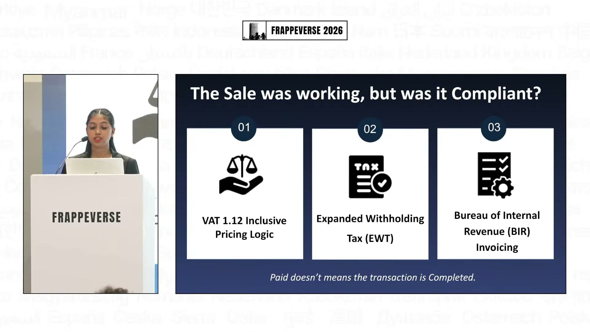 The sale incorporated Philippine VAT, Expanded Withholding Tax and BIR invoicing rules.