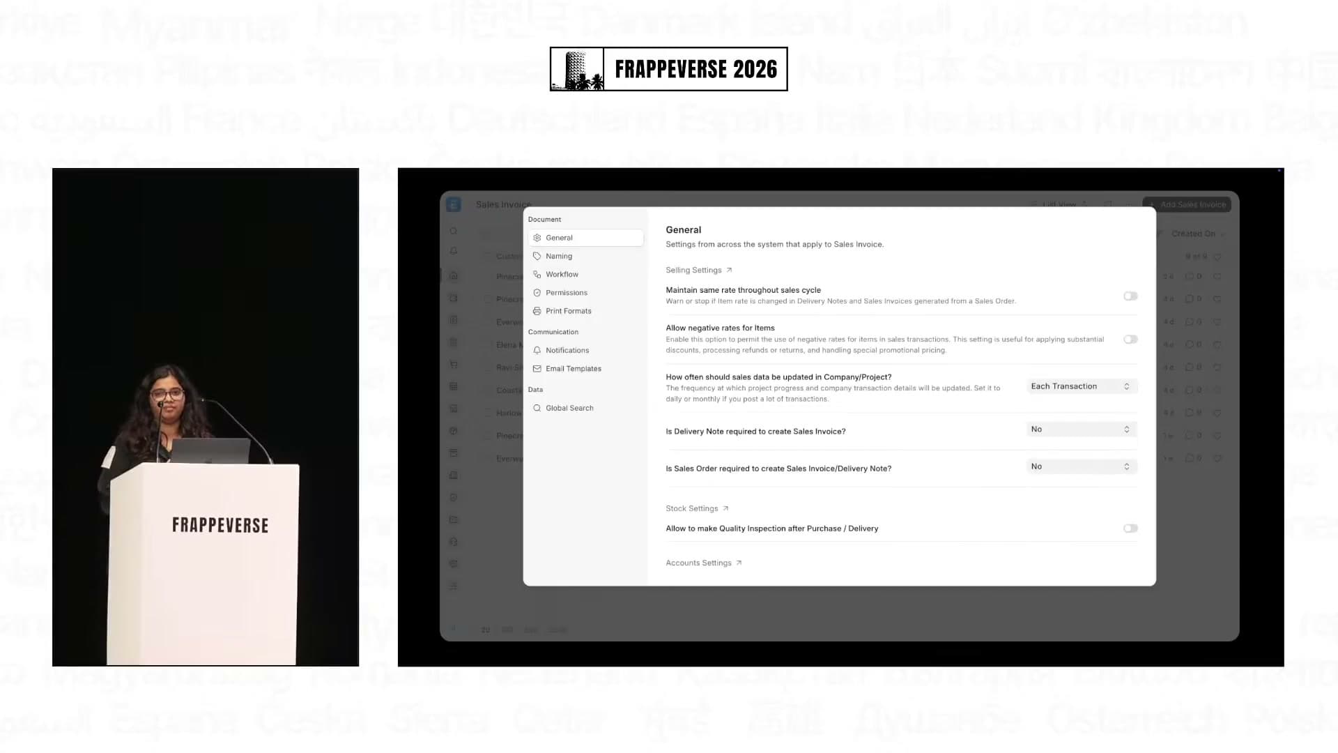 DocType Settings puts related configuration in one contextual panel.