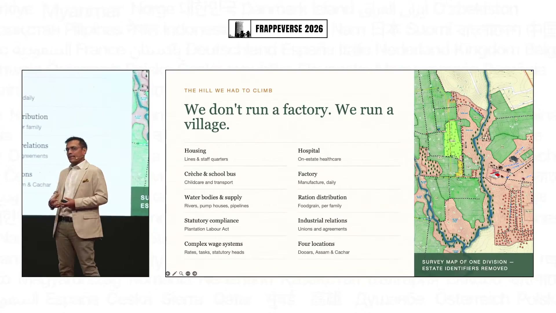 Rungamattee's tea-estate operations include housing, healthcare, factories, compliance and complex wage systems.